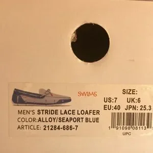 Swims | Shoes | Mens Stride Lace Loafer Alloy Seaport Blue  display picture 1